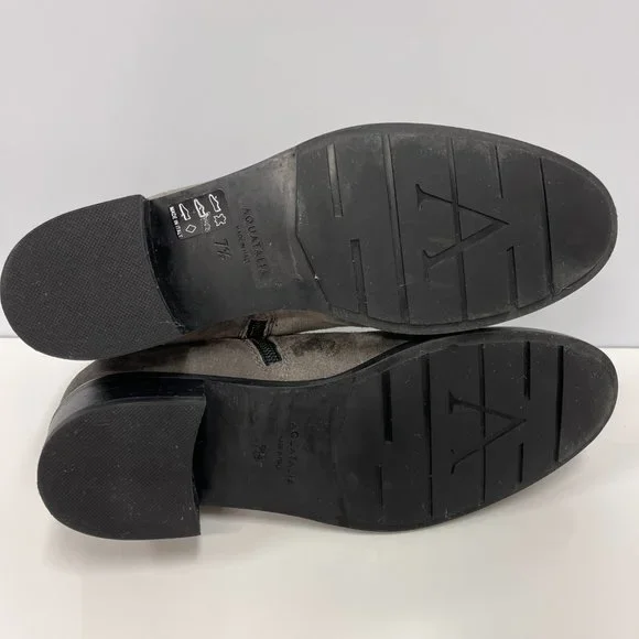 Aquatalia Italy Oribella Suede Ankle Boots Graphite Grey‎ Size 7.5 - Picture 10 of 10